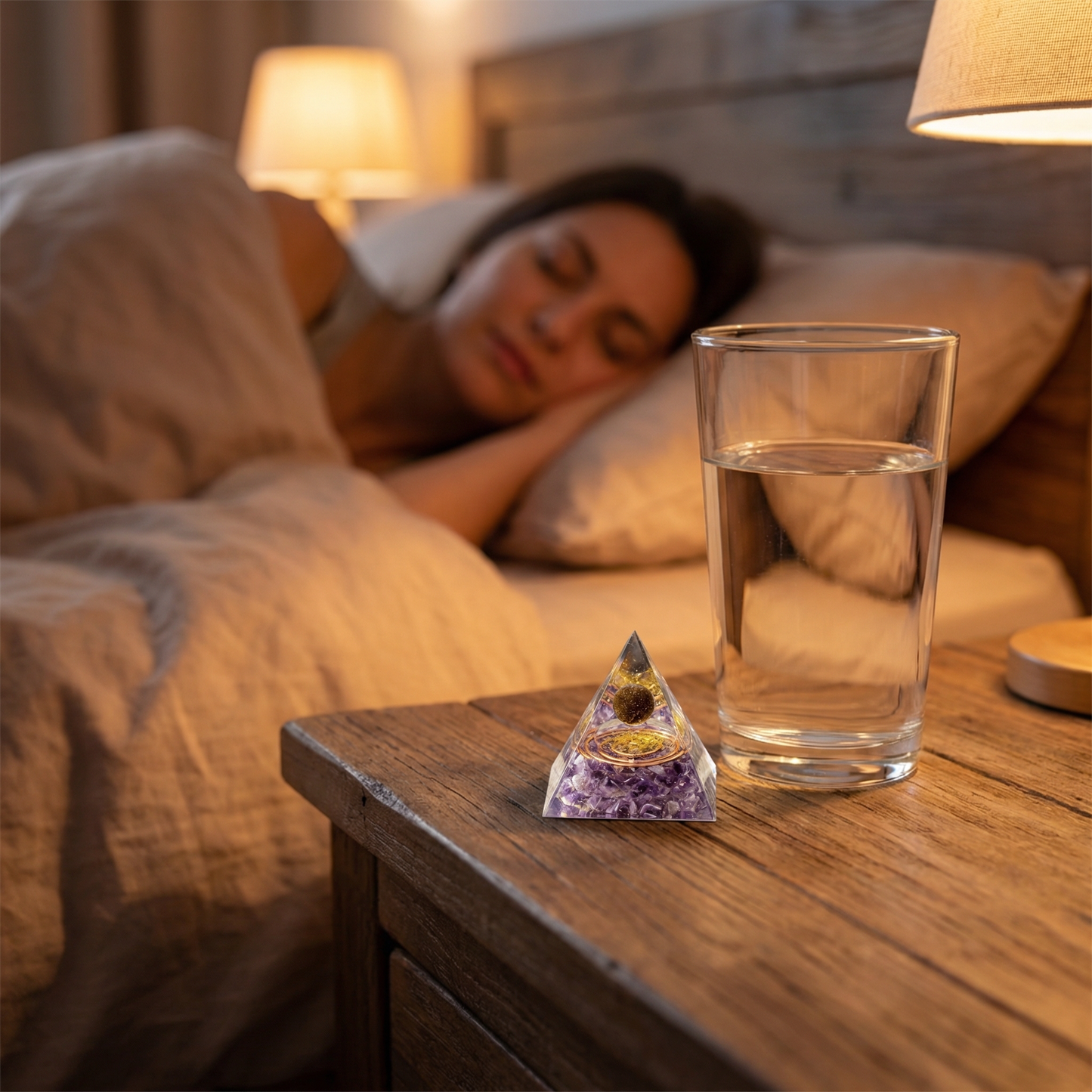 The Amethyst Pyramid — Place It Once. Sleep Through The Night.