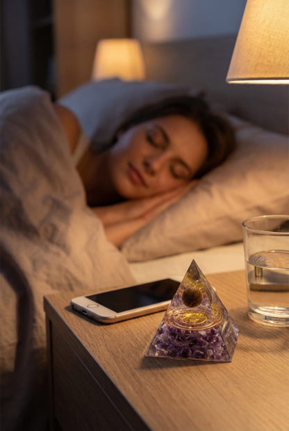 The Amethyst Pyramid — Place It Once. Sleep Through The Night.