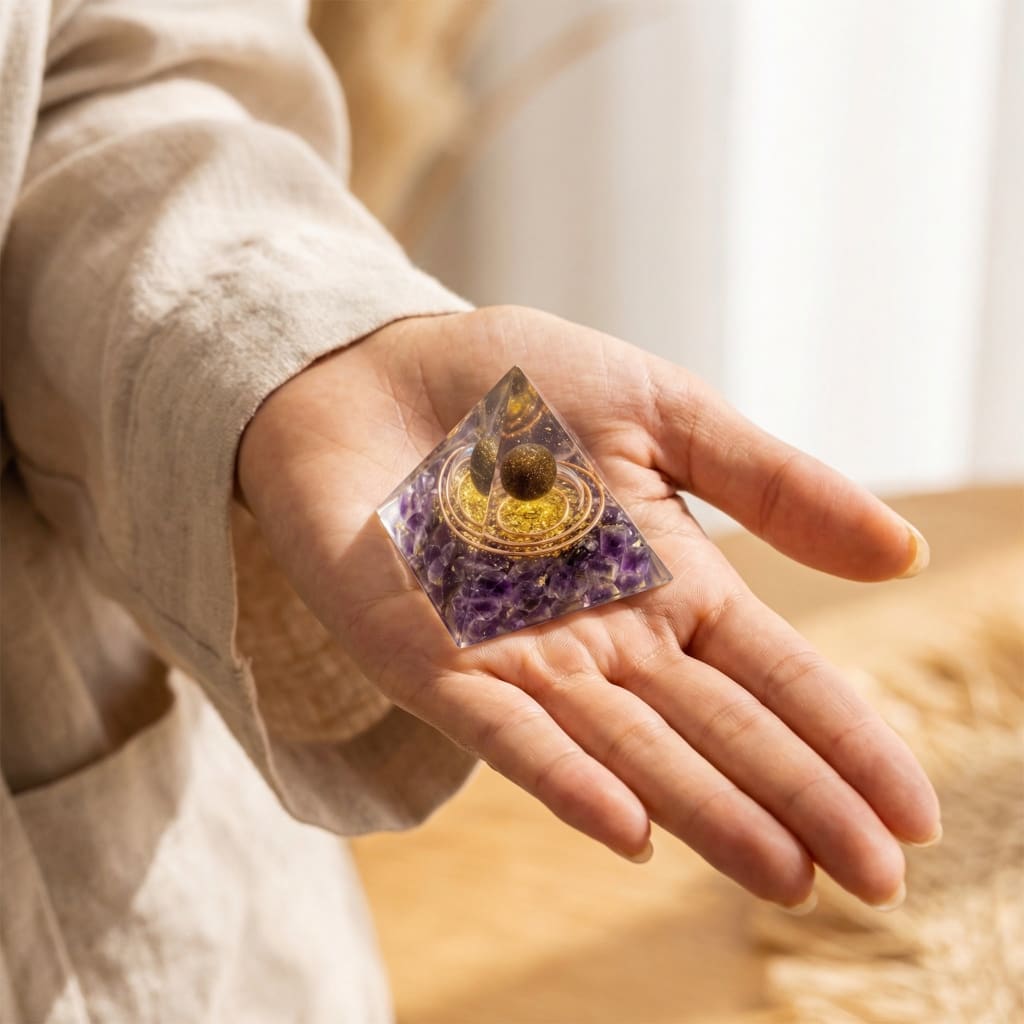 The Amethyst Pyramid — Place It Once. Sleep Through The Night.