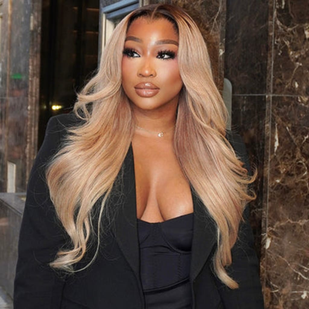 Tuneful Professional Toned Ombre Ash Blonde Mixed Dirty Blonde Human Hair Wigs Glueless Wigs