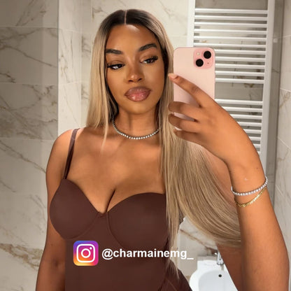 Tuneful Professional Toned Ombre Ash Blonde Mixed Dirty Blonde Human Hair Wigs Glueless Wigs